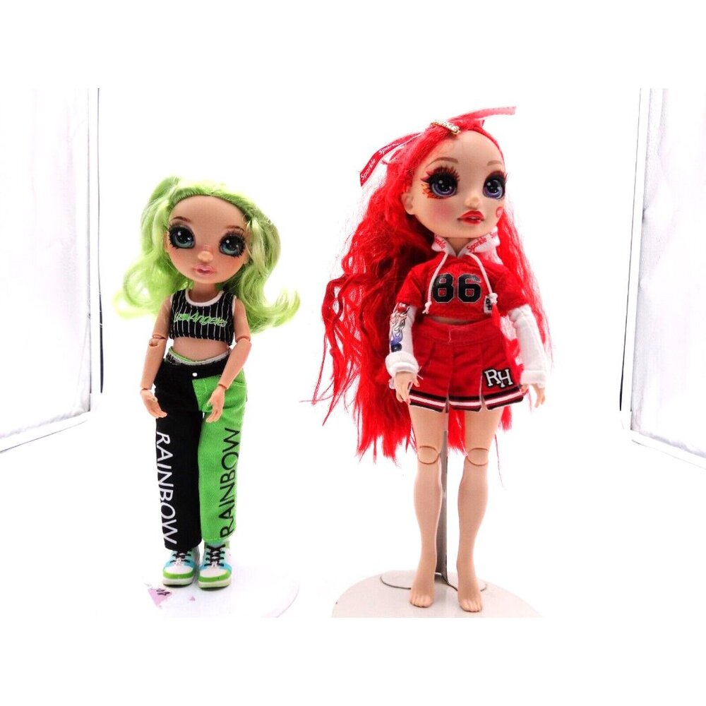 Rainbow High Cheer Ruby Anderson Red Fashion Cheerleader Doll and Jade Hunter Do